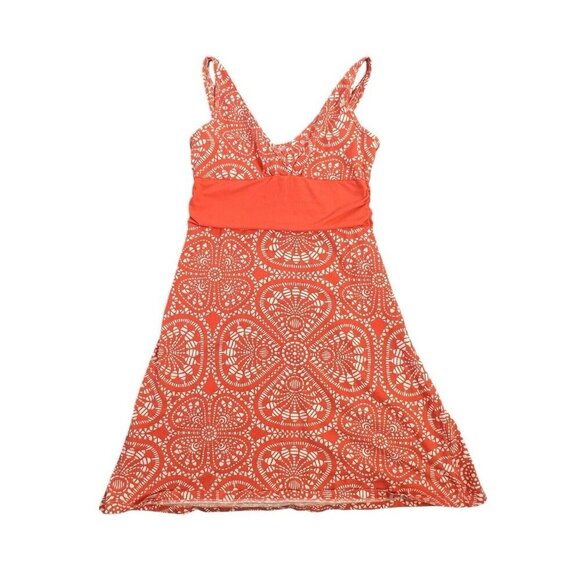 Patagonia Dress Womens Med Orange Margot Organic Cotton Floral Sun Tank Mandala - Picture 1 of 9